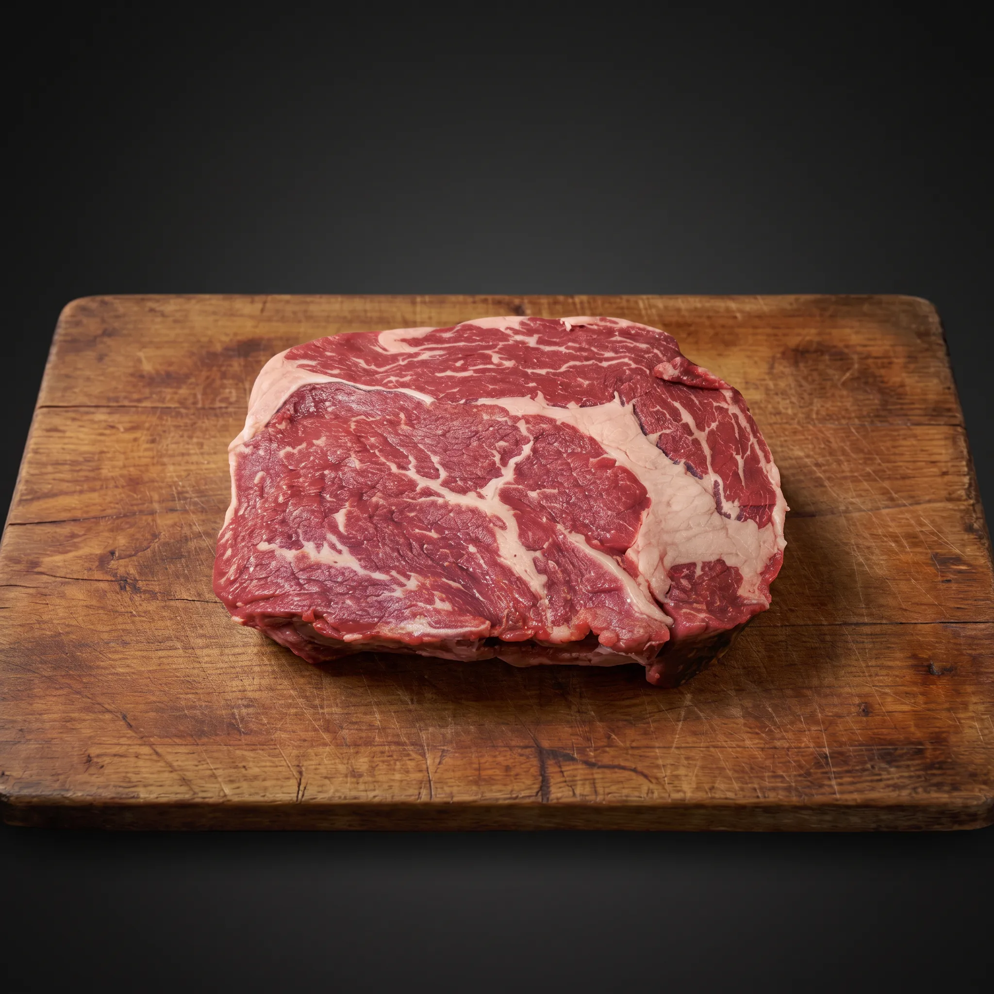 rio-ribeye-grass-fed Svježi odrezak Rio Platense Argentina Grass Fed Ribeye na drvenoj dasci za rezanje