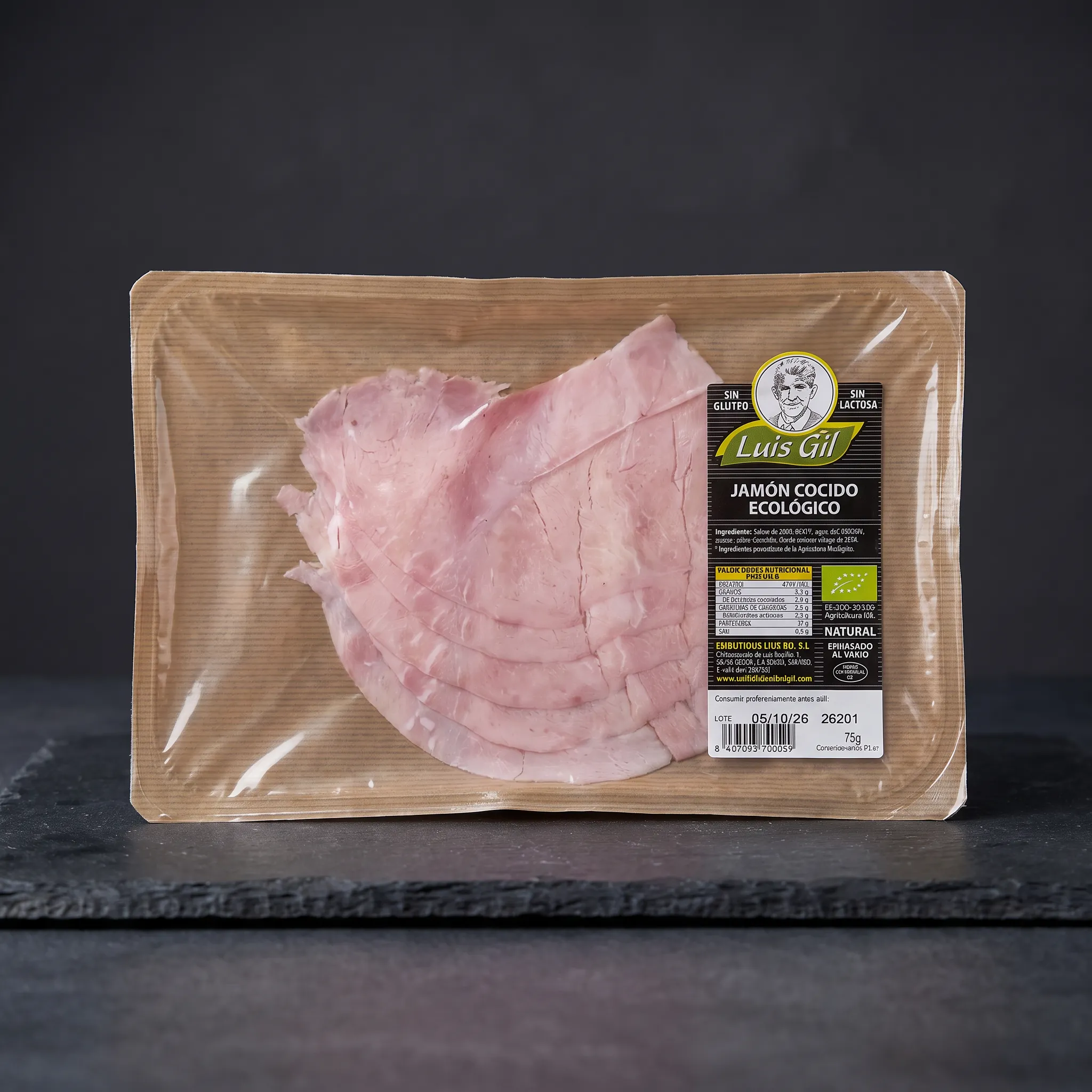 Luis Gil BIO kuhana šunka 75 g Luis Gil BIO kuhana šunka 75 g u vakuumskom pakiranju