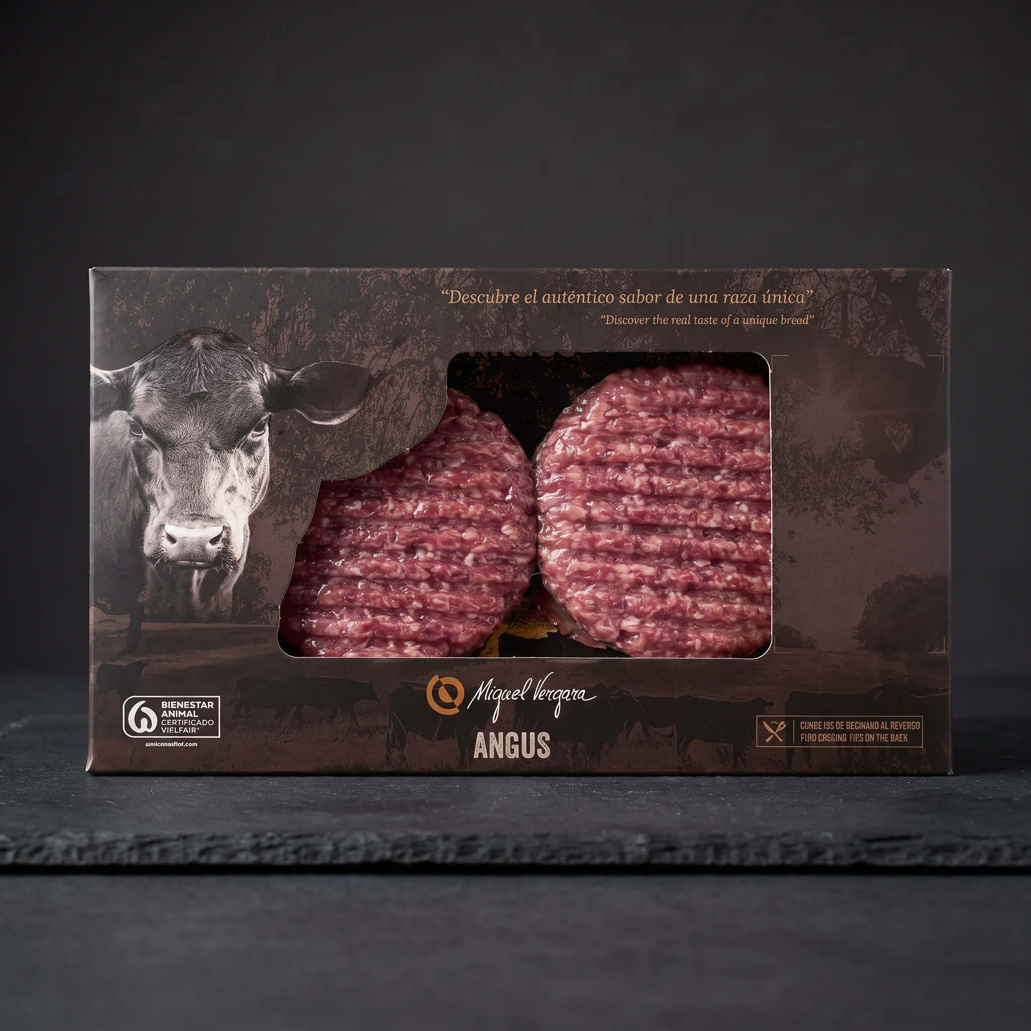 Miguel Vergara Black Angus Burger – 2 × 160 g Pakiranje Miguel Vergara Black Angus burgera 2 × 160 g