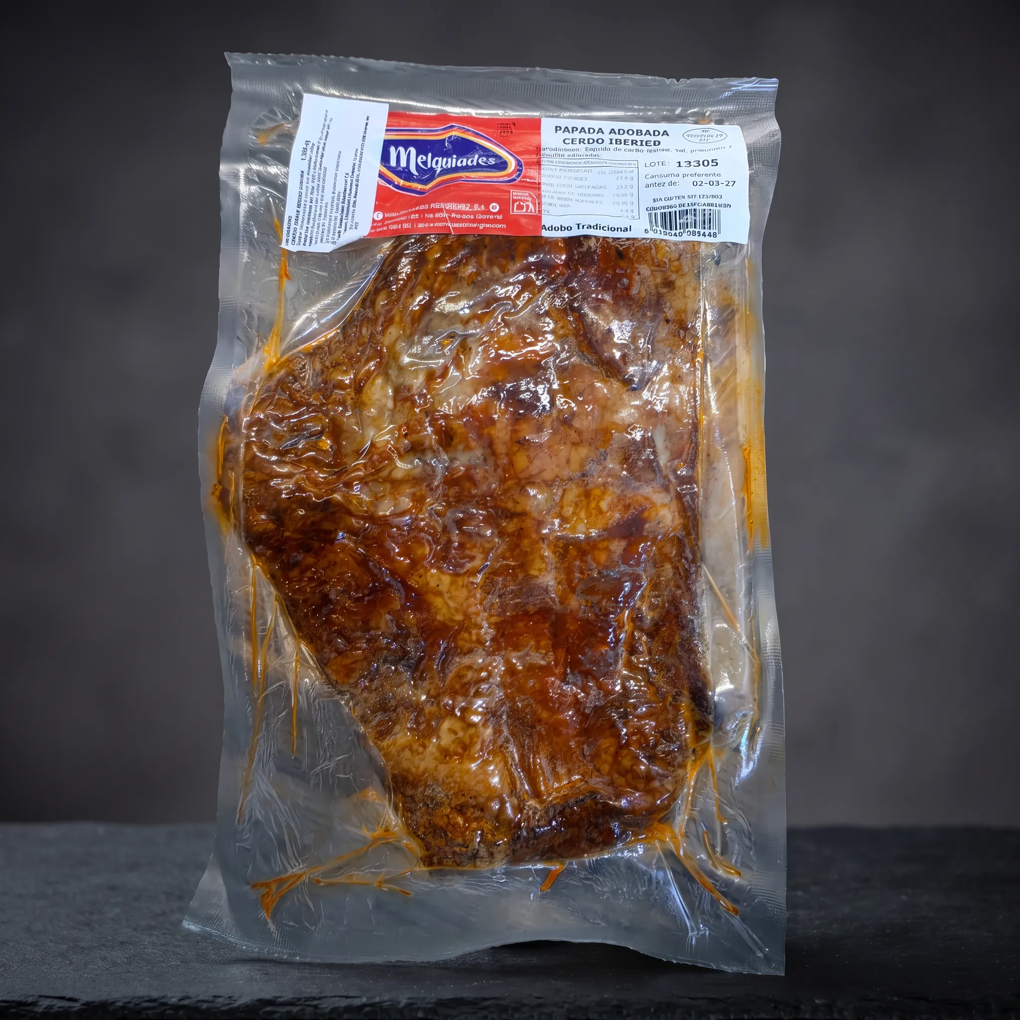 papada-iberico-melquiades-guanciale Papada Iberico Melquiades – začinjeni svinjski podbradak u vakuumskom pakiranju.